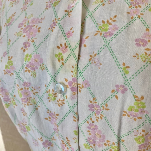 Vintage 1950s  button front house dress - Picture 3 of 3